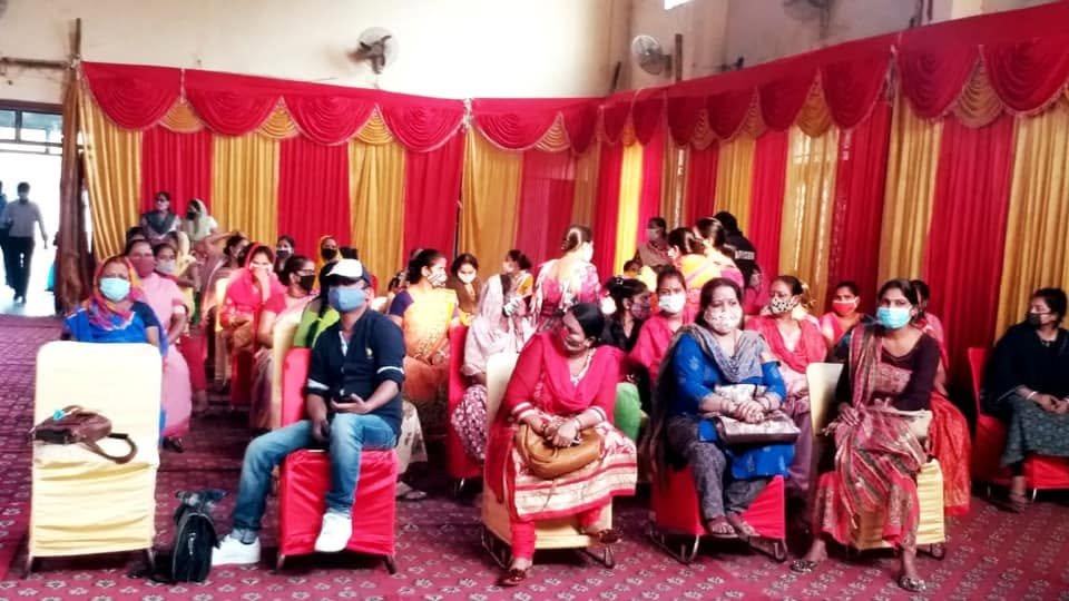 Women attending an awareness event
